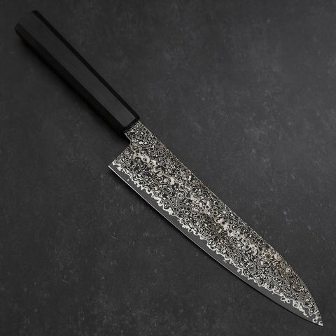 Gyuto SG-2 Black Nickel Damascus Ebony Handle 210mm-[Musashi]-[Japanese-Kitchen-Knives]