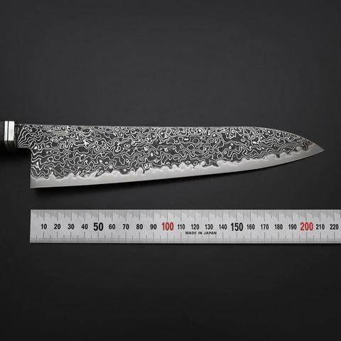 Gyuto SG-2 Black Nickel Damascus Western Ebony Handle 210mm (8.3”)-[Musashi]-[Japanese-Kitchen-Knives]