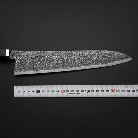 Gyuto SG-2 Black Nickel Damascus Western Ebony Handle 240mm (9.4”)-[Musashi]-[Japanese-Kitchen-Knives]