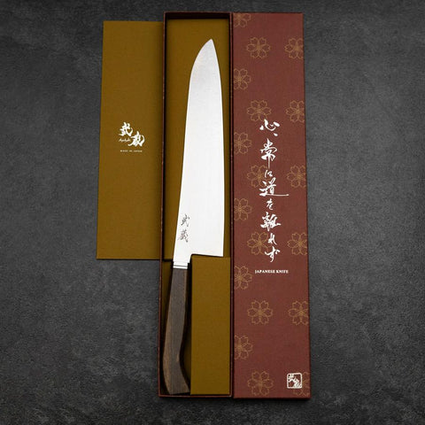 Gyuto SG-2 Damascus Western Golden Ebony Handle 240mm (9.4”)-[Musashi]-[Japanese-Kitchen-Knives]
