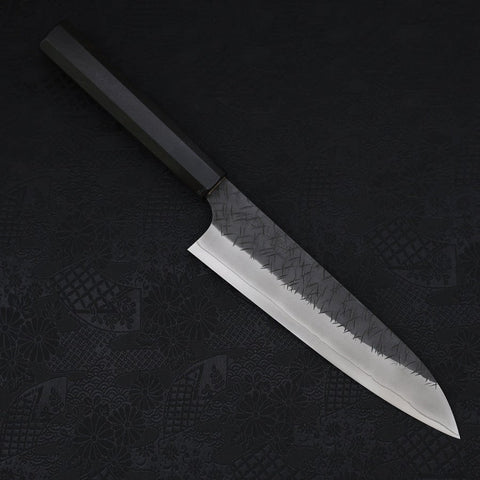 Gyuto SG-2 Kurouchi Tsuchime Buffalo Ebony Handle 210mm-[Musashi]-[Japanese-Kitchen-Knives]