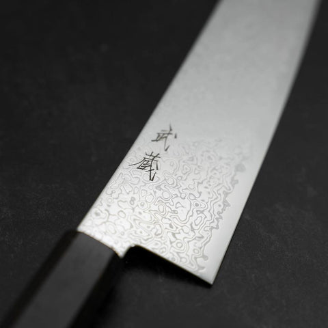 Gyuto SG-2 Nickel Damascus Ebony Handle 210mm-[Musashi]-[Japanese-Kitchen-Knives]