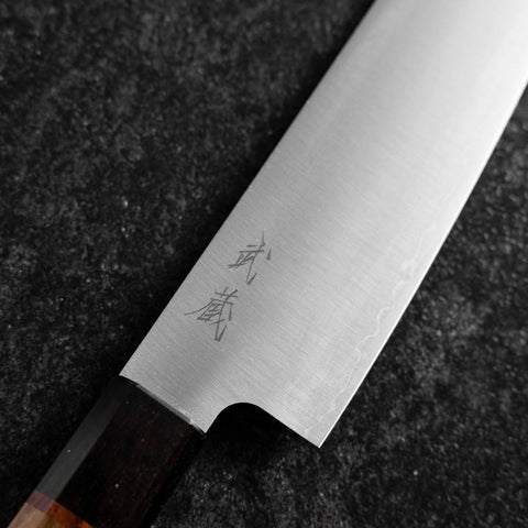 Gyuto SG-2 Polished Ovangkol Handle 210mm (8.3”)-[Musashi]-[Japanese-Kitchen-Knives]