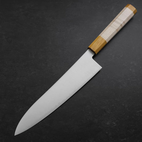 Gyuto SG-2 Polished Yellow Maple Handle 210mm (8.3”)-[Musashi]-[Japanese-Kitchen-Knives]