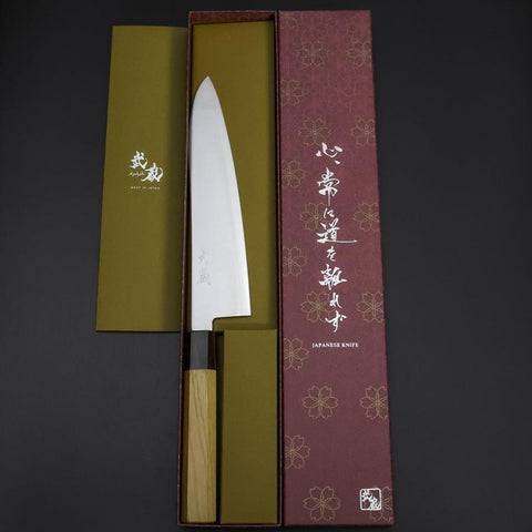 Gyuto SG-2 Polished Zelkova Handle 210mm-[Musashi]-[Japanese-Kitchen-Knives]
