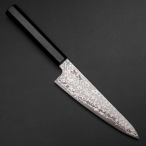 Gyuto SLD Black Damascus Ebony Handle 150mm-[Musashi]-[Japanese-Kitchen-Knives]
