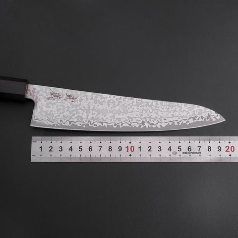 Gyuto SLD Black Damascus Ebony Handle 195mm-[Musashi]-[Japanese-Kitchen-Knives]