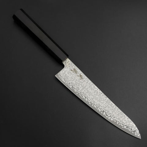 Gyuto SLD Black Damascus Ebony Handle 195mm-[Musashi]-[Japanese-Kitchen-Knives]