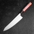 Gyuto SLD Mirror Buffalo Dark Pink Maple Handle 210mm (8.3”)-[Musashi]-[Japanese-Kitchen-Knives]