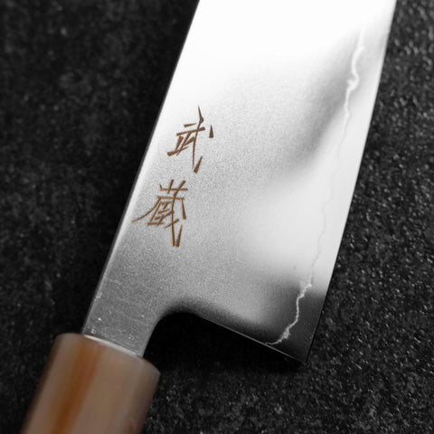 Gyuto SLD Mirror Buffalo Dark Pink Maple Handle 210mm (8.3”)-[Musashi]-[Japanese-Kitchen-Knives]
