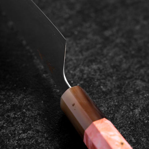 Gyuto SLD Mirror Buffalo Dark Pink Maple Handle 210mm (8.3”)-[Musashi]-[Japanese-Kitchen-Knives]