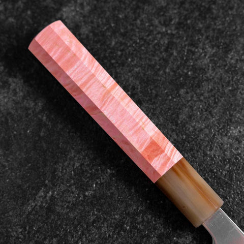 Gyuto SLD Mirror Buffalo Dark Pink Maple Handle 210mm (8.3”)-[Musashi]-[Japanese-Kitchen-Knives]