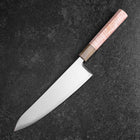 Gyuto SLD Mirror Buffalo Light Pink Maple Handle 210mm-[Musashi]-[Japanese-Kitchen-Knives]