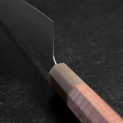 Gyuto SLD Mirror Buffalo Light Pink Maple Handle 210mm-[Musashi]-[Japanese-Kitchen-Knives]