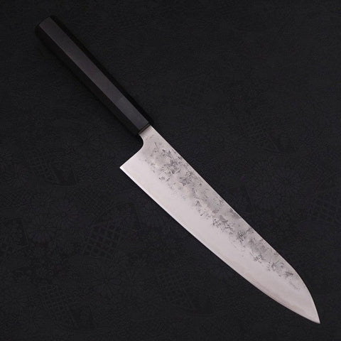 Gyuto SLD Nashiji Washi Buffalo Ebony Handle 210mm-[Musashi]-[Japanese-Kitchen-Knives]