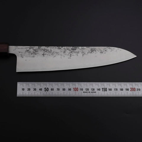 Gyuto SLD Nashiji Washi Purple Urushi Handle 210mm (8.3”)-[Musashi]-[Japanese-Kitchen-Knives]