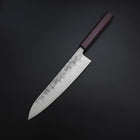 Gyuto SLD Nashiji Washi Purple Urushi Handle 210mm-[Musashi]-[Japanese-Kitchen-Knives]