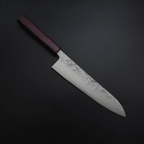 Gyuto SLD Nashiji Washi Purple Urushi Handle 210mm-[Musashi]-[Japanese-Kitchen-Knives]