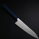 Gyuto SLD Wave Nickel Damascus Blue Urushi Handle 180mm (7”)-[Musashi]-[Japanese-Kitchen-Knives]