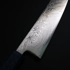 Gyuto SLD Wave Nickel Damascus Blue Urushi Handle 180mm-[Musashi]-[Japanese-Kitchen-Knives]