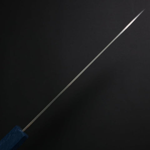 Gyuto SLD Wave Nickel Damascus Blue Urushi Handle 180mm-[Musashi]-[Japanese-Kitchen-Knives]