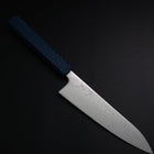 Gyuto SLD Wave Nickel Damascus Blue Urushi Handle 180mm-[Musashi]-[Japanese-Kitchen-Knives]