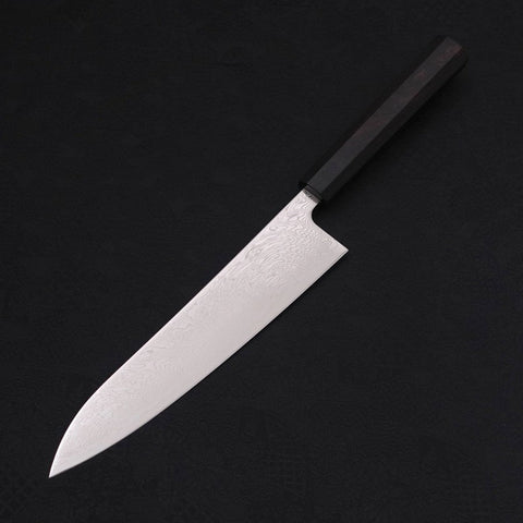 Gyuto SLD Damasco Níquel Ondulado Mango de Ébano con Cuerno de Búfalo 210 mm