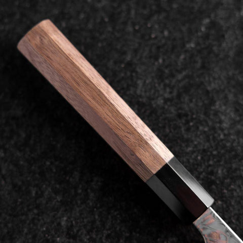Gyuto SLD Wave Nickel Damascus Buffalo Walnut Handle 210mm-[Musashi]-[Japanese-Kitchen-Knives]