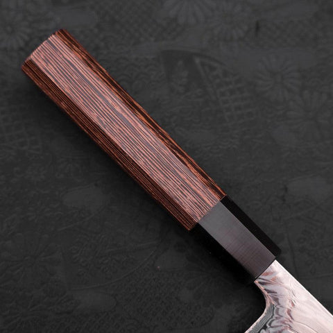 Gyuto SLD Damasco Níquel Ondulado Mango de Wengué con Cuerno de Búfalo 210 mm
