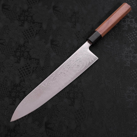 Gyuto SLD Damasco Níquel Ondulado Mango de Nogal 240 mm