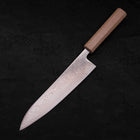 Gyuto SLD Wave Nickel Damascus White Urushi Handle 210mm (8.3”)-[Musashi]-[Japanese-Kitchen-Knives]