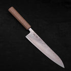 Gyuto SLD Wave Nickel Damascus White Urushi Handle 210mm (8.3”)-[Musashi]-[Japanese-Kitchen-Knives]