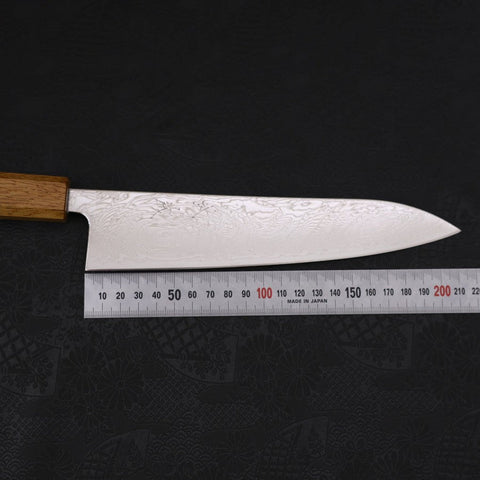 Gyuto SLD Damasco Níquel Ondulado Mango Yaki Urushi 210 mm