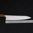 Gyuto SLD Wave Nickel Damascus Yaki Urushi Handle 240mm-[Musashi]-[Japanese-Kitchen-Knives]