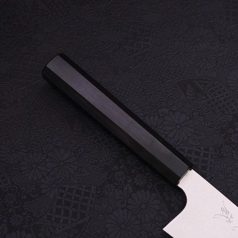 Gyuto Silver Steel #3 Damascus Buffalo Ebony Handle 210mm