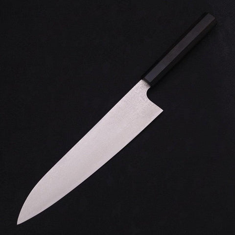Gyuto Silver Steel #3 Damasco Mango de Ébano con Cuerno de Búfalo 240mm