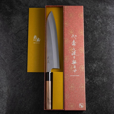 Gyuto Silver Steel #3 Kasumi Buffalo Walnut Handle 240mm (9.4”)