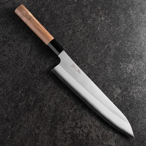 Gyuto Silver Steel #3 Kasumi Buffalo Walnut Handle 240mm (9.4”)