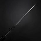 Gyuto Silver Steel #3 Mirror Honyaki Buffalo Ebony Handle 210mm-[Musashi]-[Japanese-Kitchen-Knives]