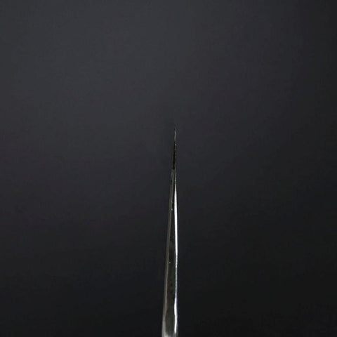 Gyuto Silver Steel #3 Mirror Honyaki Buffalo Ebony Handle 240mm (9.4”)-[Musashi]-[Japanese-Kitchen-Knives]