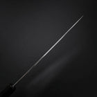 Gyuto Silver Steel #3 Mirror Honyaki Buffalo Ebony Handle 240mm (9.4”)-[Musashi]-[Japanese-Kitchen-Knives]