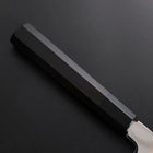 Gyuto Silver Steel #3 Mirror Honyaki Buffalo Ebony Handle 240mm (9.4”)-[Musashi]-[Japanese-Kitchen-Knives]