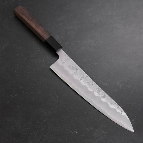Gyuto Silver Steel #3 Nashiji Buffalo Walnut Handle 210mm (8.3”)