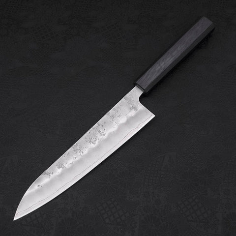 Gyuto Silver Steel #3 Nashiji Mango Urushi Azul Oscuro 210mm