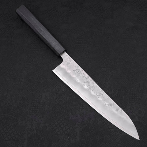 Gyuto Silver Steel #3 Nashiji Mango Urushi Azul Oscuro 210mm