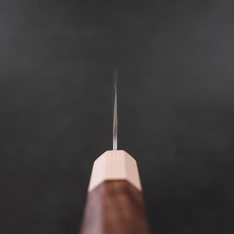 Gyuto Silver Steel #3 Nashiji Maple Walnut Handle 180mm-[Musashi]-[Japanese-Kitchen-Knives]