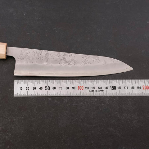 Gyuto Silver Steel #3 Nashiji Maple Walnut Handle 180mm-[Musashi]-[Japanese-Kitchen-Knives]