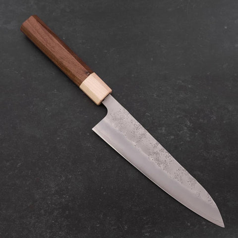 Gyuto Silver Steel #3 Nashiji Maple Walnut Handle 180mm-[Musashi]-[Japanese-Kitchen-Knives]