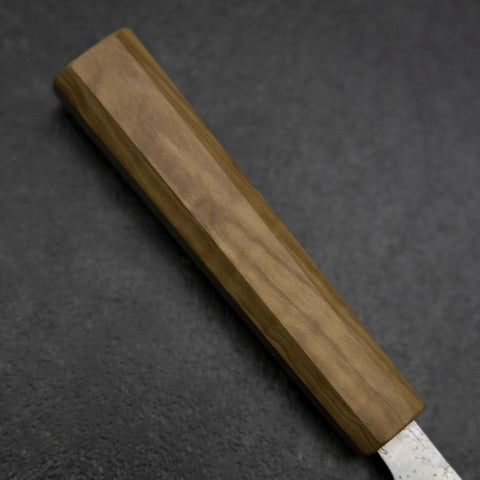 Gyuto Silver Steel #3 Nashiji Olive Handle 210mm (8.3”)-[Musashi]-[Japanese-Kitchen-Knives]