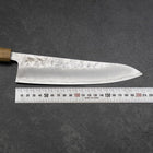 Gyuto Silver Steel #3 Nashiji Olive Handle 210mm (8.3”)-[Musashi]-[Japanese-Kitchen-Knives]
